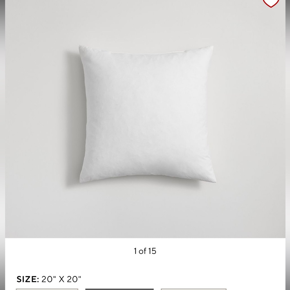 Pottery Barn Down Pillow Insert